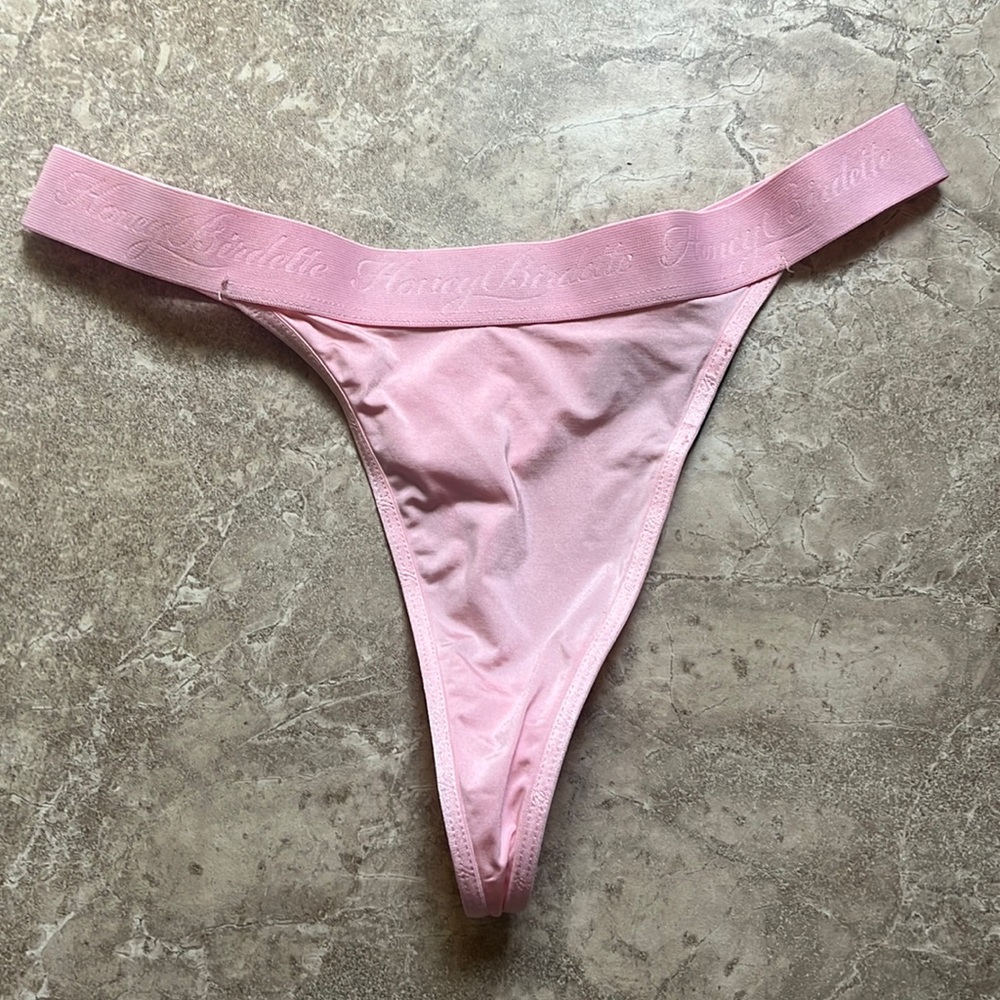 Honey Birdette Essentials baby pink thong - Small